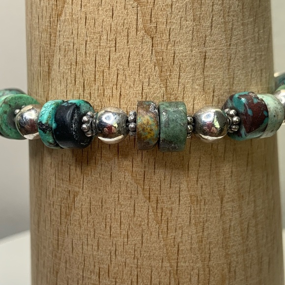 Silpada Vintage RARE Sterling Silver & Turquoise Bead Bracelet/Earring Set - Picture 8 of 16